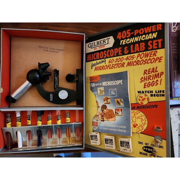 Vintage Gilbert 13031 Microscope and Lab Set - Picture 2 of 11